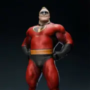 Mr. Incredible 1/8 24cm 3D print figure Model Kit Unpainted Unassembled GK