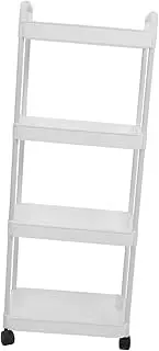 OKUMEYR Metal Rolling Cart with Crates Wheeled Storage Trolley for Kitchen Bathroom