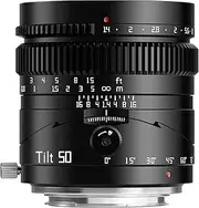 [TTARTISAN] 50mm F1.4 Tilt Manual Lens Large Aperture Full Frame Tilt Portrait Lens Compatible with Sony E-Mount Mirrorless Cameras a7 a7II a7III a7R a7RII a7RIII a7RIV a7S a7SII a9 a7C