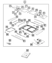 Genuine Mopar Panel Sunroof Seal 68278800AA