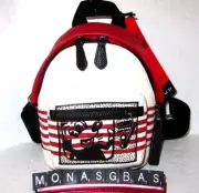 Coach C6910 Disney Mickey Mouse Keith Haring Small West Backpack Chalk Red Black