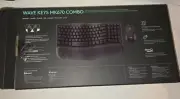 Logi Keyboard And Mouse Combo Wavy Keys With Arm Rest And Wirless OR Adapter Inc