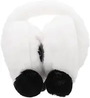 [Abaodam] 2pcs Boy Girl Plush Earmuffs Cartoon Panda Design Ear Protectors for Outdoor Activities Comfortable Ear Warmers for Boys and Girls for Hiking Skiing and Shopping