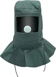 DOITOOL - Sandblasting Cap Full Hood Sandblasting Equipment German Dark Aluminum Powder Sand Blast Helmet Sand Cap Shawl Sandblasting Masks Jet Sand Oxford Work