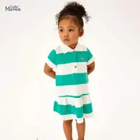 在飛比找ETMall東森購物網優惠-童裝polo翻領外貿夏季條紋裙子