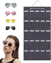 [Generic] Sunglasses Storage Organizer | Multi-Pocket Felt Sunglass Storage Holder,Eyeglass Display and Organization Hanger for Bedroom Apartment Dormitory Home Study Room