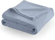 Martex Supersoft Fleece Blanket Twin Size - Fleece Bed Blanket – All-Season Warm Lightweight Anti-Static Throw Blanket - Blanket for Couch & Sofa (66 x 90 Inches, Blue)