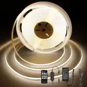 LED Strip Lights 32.8FT,Dimmable cob led Strip with Adapter and Remote,24V LE...