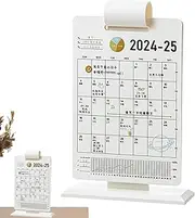 Desktop Calendar,Home Decor Desk Calendar Ornament - Desk Standing Calendar Creative Desktop Calendar Schedule for Living Room Study Bookshelf Decor