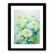Green Leaf Flower Framed print Art Poster