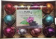 BATH BOMB GIFT SET FOR WOMEN with 12 foil wrapped 2.5 oz bath bombs, great for dry skin, Best Sellers (GiftHer) (GiftHer)