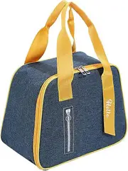 Insulated Lunch Box Bag Soft Leakproof School Lunch Tote Bag for Office Work School Picnic Beach Reusable Lunch Box Bag for Men Women( Navy Blue)