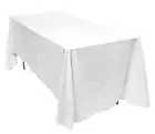 BULK LOT 10 x TABLE CLOTHS WHITE STANDARD TRESTLE TABLECLOTHS WEDDING 137x180CM