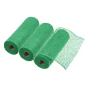 3pcs 10 Inch Poly Burlap Mesh for Wreath Mesh Ribbon 6.4 Yard Forest Green