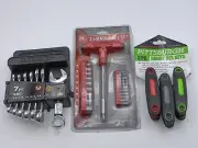 Tool Lot 34 Pc Powerbuilt Pittsburgh Bit Set Handy Hex Keys