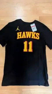 Atlanta Hawks Nba T-shirt Jersey Tee Size L Trae Young 11 Authentic