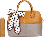 [FUKUYIN] Tote Purse for Women Medium Crossbody Bags Top Handle Dome Satchel Bag for Ladies Faxu Leather