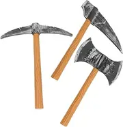 LALADEFIEE 3pcs Dwarf Props Cosplay Gnome Accessories Dwarf Cosplay Prop Costume Axe Halloween Gnome Accessories Foam Costume Axe Stage Performance Plastic