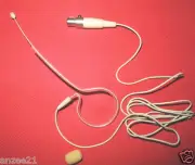 Beige Color Single ear Headset Microphone for Shure Wireless -TA4F XLR mini 4Pin