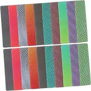 Sosoport 20Sheets Calm Stickers Textured Sensory Strips for Adhesive Tactile Stickers for Phone Cases and Desks Colorful Rough Texture for Anxiety Management