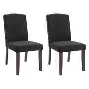 Luxe Living Lethbridge Dining Chair in Charcoal - Set of Two
