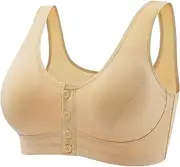 [Generic] Bush up Bra Adjustable Strap Full Coverage Up Bras Comfortable No Underwire Wireless Bras Strapless Bra for Women Plus Size