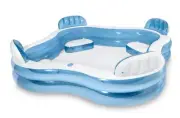 Intex 56475EP Swim Center Family Lounge Inflatable Pool 90inch X 90inch X 26inch