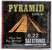 Pyramid Divan Saz Strings 0.22, Medium Tension, 8 Steel Strings, Rich Tone, Tanbur