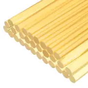 30pcs Mini Hot Glue Gun Sticks 10.6" x 0.43"for Glue Gun, Yellow Clear