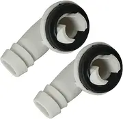 MEETOOT 2pcs 15mm Air Conditioner Drain Hose Connector Conduct Condensate Plug Teeth Seal Elbow Fitting for Window AC Unit Mini Split Frigidaire