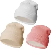 [Urban Virgin] Baby Girl Boy Beanies Fleece Lined Toddler Winter Hat Knit Girl Warm Beanies Kids Winter Hats for 0-6 Years