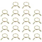 Fuel Line Hose Clips, 18Pcs 11mm Zinc Plated 65Mn Steel Tubing Spring Clamps