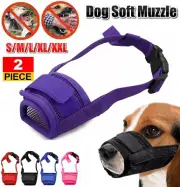 Adjustable Pet Dog soft Mask Bark Bite Mesh Mouth Muzzle Anti Stop Chewing NEW