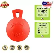 10-Inch Tug-n-Toss Rubber Ball with Handle - Perfect for Water and Fetch Play
