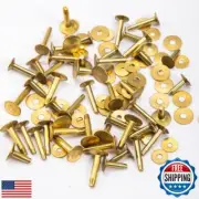 WUTA 100 Pcs Copper Rivets Burrs Leather Copper Rivet Fastener Solid Brass Ri