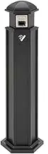 Garbage Cans Black Outdoor Stainless Steel Floor Standing Ash Column Cigarette Cigarette Butt Collection Rainproof Outside Trash Bin