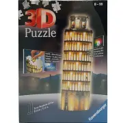 Leaning Tower Of Pisa Night Ed. 3D Jigsaw Puzzle 216 Pieces Ravensburger #125159