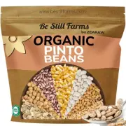 Organic Pinto Beans Dry Bulk (2.8lb) - Dried Kidney Beans - Ideal for Refried...