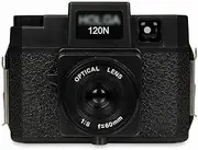 Classic 120N Film Camera Colorful Manual Medium Format Camera (Black) 60mm f/8 Plastic Lens