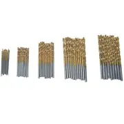 50 Pcs Titanium Coated High Speed Steel Drill Bit Set Tool 1/1.5/2/2.5/3mm G4A8