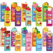 180 Pcs Scented Bookmarks Scratch and Sniff Bookmarks Fruit Food Theme Bookma...