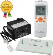 TR1003 On/Off Gas Fire Fireplace Remote Control Kit + Thermostat + Timer with LC