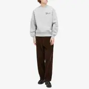 Café Mountain Embroidered Script Crew Sweatshirt