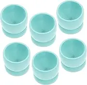 HEALEEP 6Pcs Wooden Egg Holders for DIY Boiled Egg Cups Decorative Kitchen Egg Stands for Easter Celebrations Safe Material Fun Festive Design for Parties and Displays