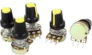 Aexit 5pcs (Potentiometer) 100K OHM 3 Terminals Linear Taper Rotary Audio B Type (52ry107qf423) Potentiometer Pot