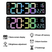 Large Screen 13in Digital Wall Clock with Remote Control Multifunctional