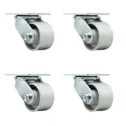 3.25 Inch Semi Steel Wheel Swivel Caster Set with Roller Bearings Service Caster