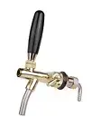 Golden Short 35mm Shank Beer Draft Tap Faucet W/ Flow Control Home Brew Keg Tap
