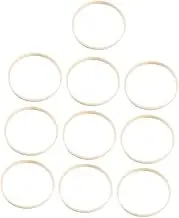 10pcs Dreamcatcher Craft Dream Catcher Ring Kit Tool Colored Decorative Braided Large Hoops Small Macrame Supplies Bamboo Beige