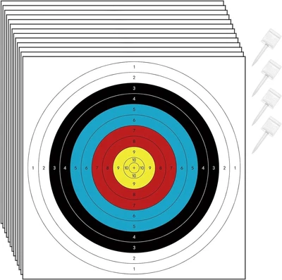 Oidnvay Archery Targets Paper for Backyard, 30Pcs Bow Targets for Hunting & A...